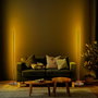 Opviq Lámpara de pie de metal dorado con LED integrado 36W 3000K